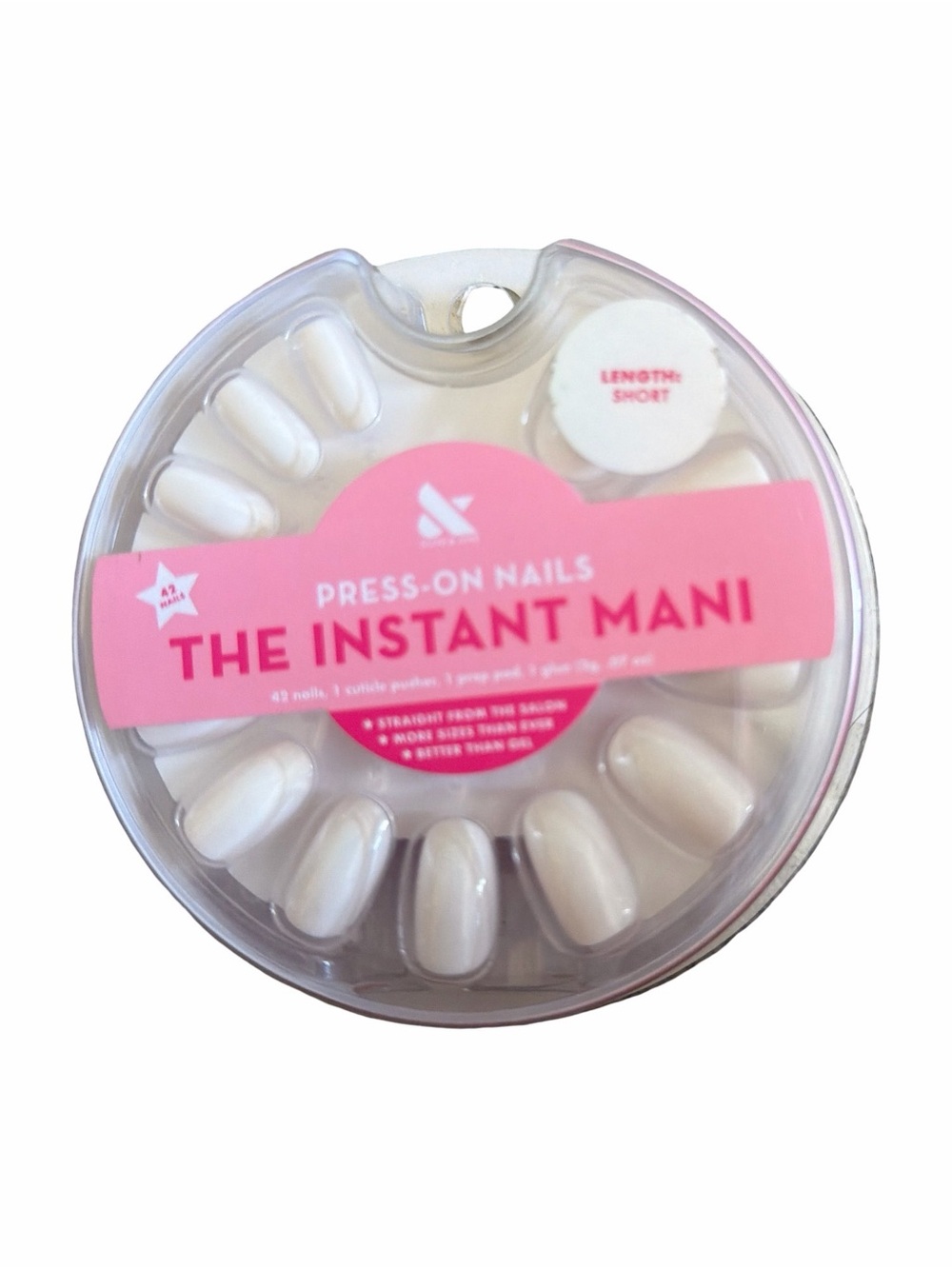 Press-On Nails — White Short